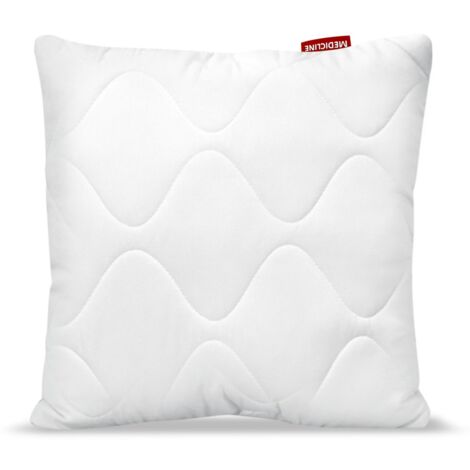 Oreiller 40x40 cm en microfibre de silicone matelassée hypoallergénique (1/5)