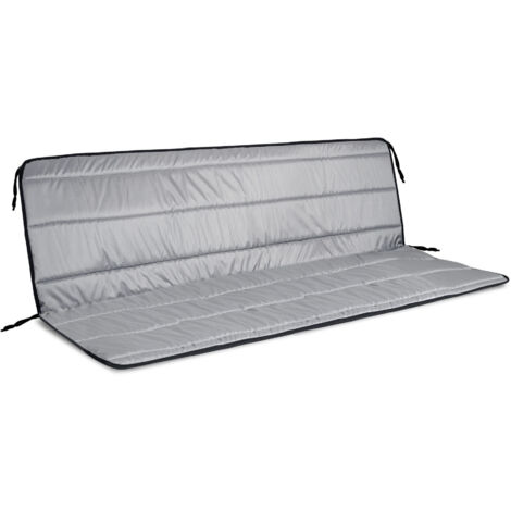 Ensemble de coussins de jardin en mousse 180x50x50 cm gris foncé (1/5)