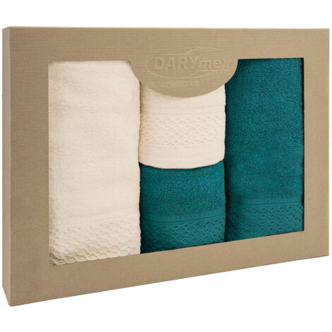 Serviette De Bain AmeliaHome 100% Coton - 50x100 Cm, Couleur Turquoise, Qualité Absorbante, Certifiée Oeko-Tex - 2