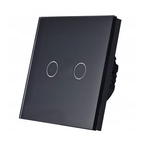 INTERRUPTEUR DE LUMIÈRE TACTILE LED DOUBLE VERRE 2K (1/5)