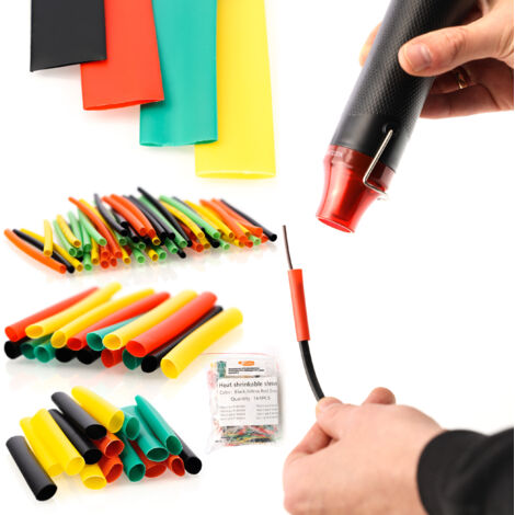 Tubi Termorestringenti ISOLATECH Nero 3:1 - Set 8 Misure Da 3mm A 40mm Per Isolamento Cavi - Foto 2