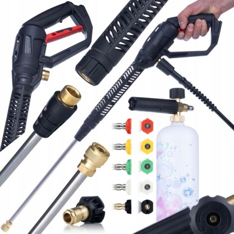 Supporto Da Parete Per Pistola Idropulitrice – Porta Cannoni Schiuma E Ugelli, Con Connettori Rapidi 1/4″, In Acciaio Inox, Organizzatore Multifunzionale