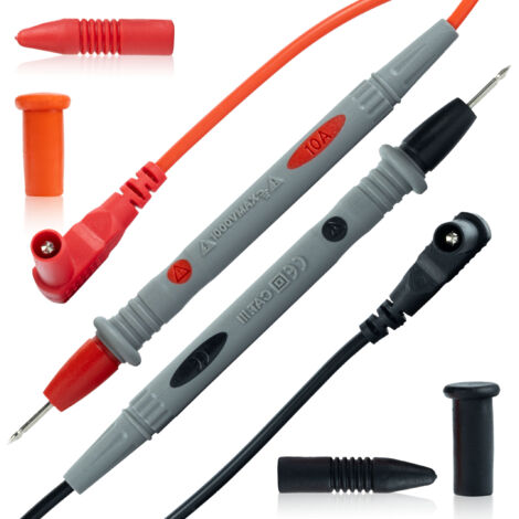 Puntale Rosso 24 Pezzi Sonde Per Multimetro - Puntali Isolati 4mm Per Test Elettrici Puntali A Molla - Foto 4