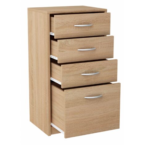 Commode enfant 4 tiroirs 45 cm – Panneaux stratifiés 16 mm – Glissières métalliques à roulettes – Hauteur 85 cm – Profondeur 35 cm