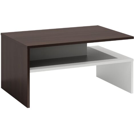 TABLE BASSE DE SALON OLA WENGE BLANC 100x48x50 (1/4)