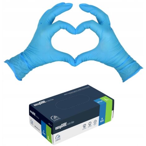 Gants D'examen Médical En Nitrile Sans Latex MED PRIDE - Sans Poudre - Lot De 100 - Tailles S à XL