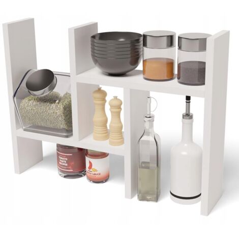 Étagère de cuisine EX3 sur pied, étagère blanche pour placard (1/5)