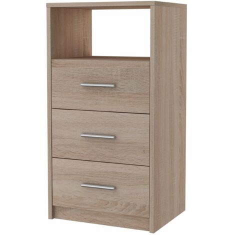 Commode 3SO OAK SONOMA 40cm tiroirs étagère (1/2)