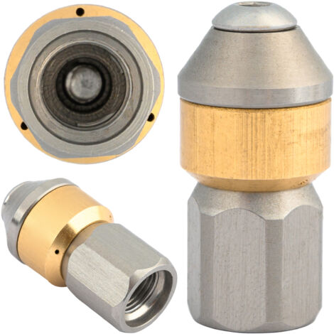 TÊTE DE NETTOYAGE D'ÉGOUTS À BUSE ROTATIVE POUR TUYAU KARCHER 1/8