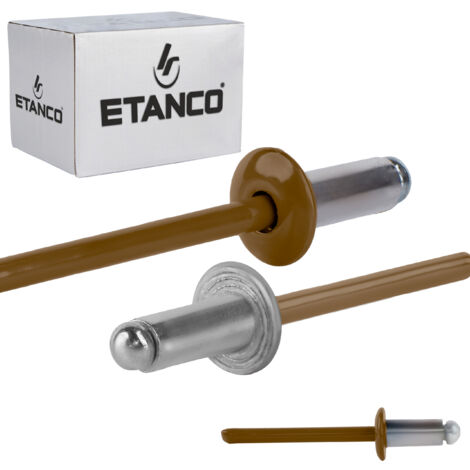 Rivets ouverts en aluminium 4,8x10mm RAL 8003 (1/5)