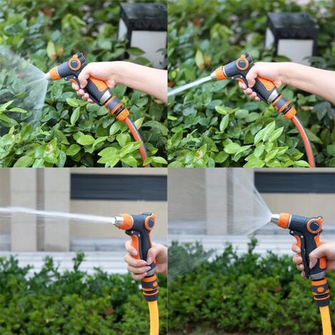 Pistolet D'arrosage 3 Jets GF Premium Plus - Bleu - Régulateur De Débit, Poignée Confort - Idéal Jardin Et Nettoyage