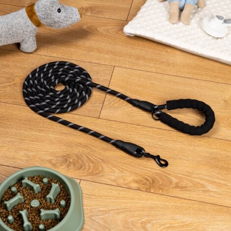 Laisse Rétractable 2 M Pour Chien – Sangle Réfléchissante – Réglage Automatique – Pour Petites Et Moyennes Races – Couleur Noire