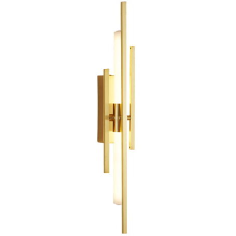 Applique Murale LED Dorée Avec Abat-jour Verre Et Cristal – Style Rétro Moderne, Douille E14, Pour Chambre, Salon, Couloir