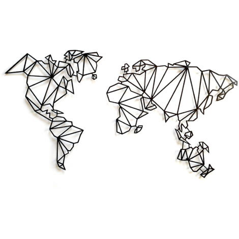 Carte géographique du monde décoratif Decorizzly® (1/5)