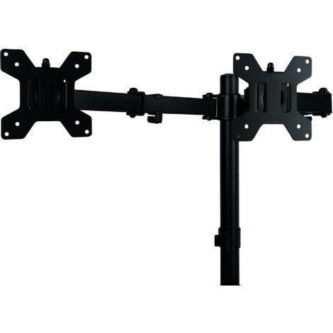 Durable 508423 Support De Moniteur Pro, Bras Flexible Pivotant Sur 360°, Pour écrans VESA 21-27", Passage Sur Table, Argent