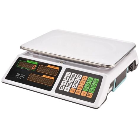 Balance de cuisine électronique jusqu'à 40 kg – Fonction tare – Écran rétroéclairé – Précision 2g – Autonomie jusqu'à 2 jours