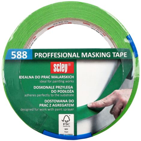 Ruban à peindre 30 mm x 33 m Scley série 588 Ruban de masquage Ruban à peindre (1/3)