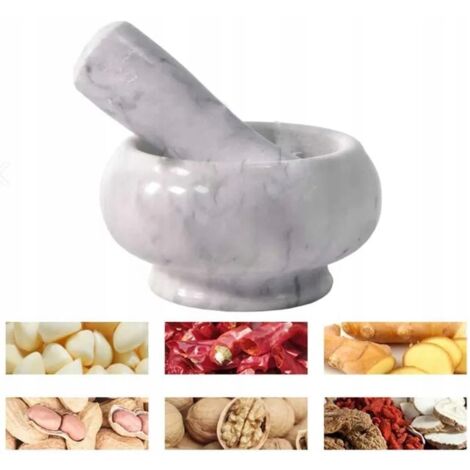 MORTIER DE CUISINE EN PIERRE POUR ÉPICES AVEC PILON POUR HERBES ÉPICES