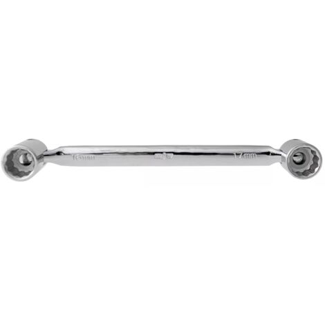 Clés à œil Plat MJW - Set De 34 Pièces, Acier Chrome-vanadium - Têtes Décalées 15°, Finition Satin - Standard DIN 3113