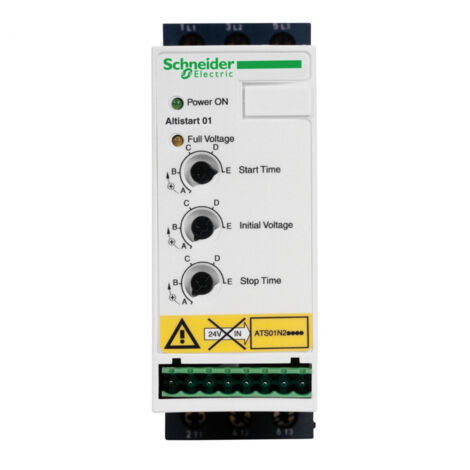 Schneider Electric – Démarreur-ralentisseur progressif 9A 380..415V ATS01N209QN – Relais Bypass intégré – Pour machines simples et convoyeurs