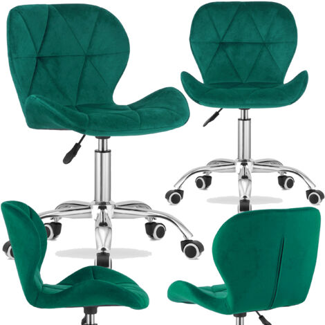 Chaise pivotante RIVELLO VELVET VERT FONCÉ (1/5)