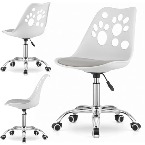 Chaise pivotante RENO - blanc et gris (1/5)