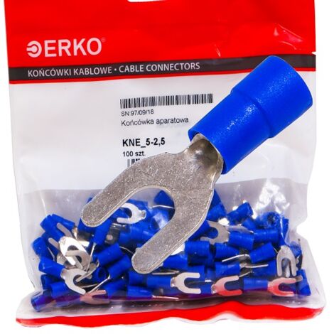 Embout de fourche isolé KNE 2,5mm M5 100 pcs ERK (1/2)