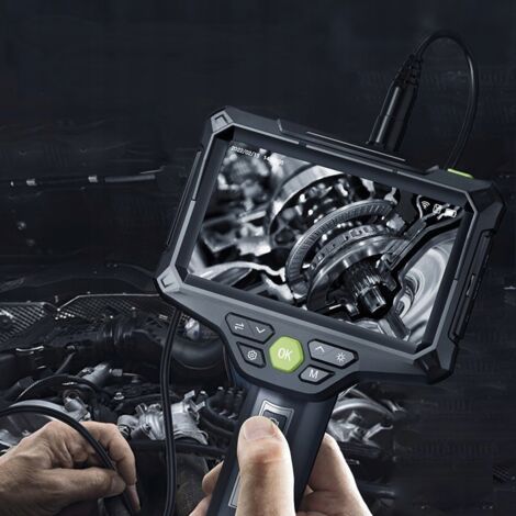 CAMÉRA D'INSPECTION D'ENDOSCOPE RIGIDE 5M DOUBLE CÂBLE 5,5mm 9LED 32GB SD 5M (1/5)