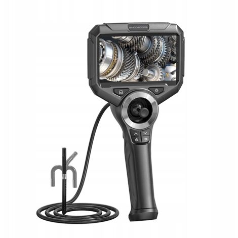 CAMÉRA D'INSPECTION AVEC ENDOSCOPE À TÊTE ROTATIVE À 720° ÉCRAN LED 5″ FHD 2MP 1m