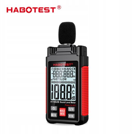 Sonomètre Mural Lecteur De Niveau Sonore 3 En 1 DéCibelmèTre + Humidité Et TempéRature Appareil Mesure Decibel