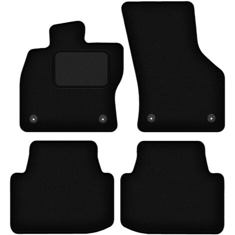Tapis De Sol Caoutchouc Sur Mesure Pour VW Passat B8 2014-2021 - 4 Pièces Bords Hauts - Noir Résistant