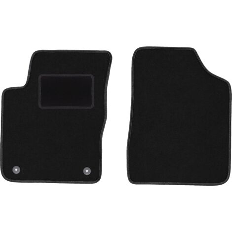Lot De 4 Tapis De Sol Noirs Sur Mesure Pour Hyundai I10 (2008-2010) - Protection Antidérapante, Cousus Main Italie