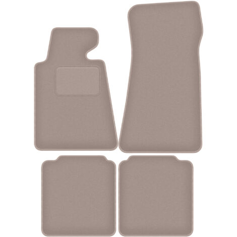 Tapis De Sol Velours Noir Pour BMW Série 7 E32 (1986-1994) - Set De 4 Pièces - Neuf - Fabriqué En Pologne
