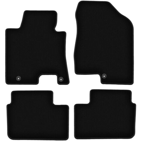 Tapis de sol en velours noir BASIC pour : Kia Ceed II à hayon, break, break, ProCeed, coupé (2012-2018) (1/5)