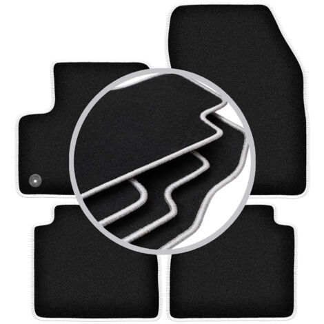 Wielganizator Tapis De Sol Conducteur En Caoutchouc Pour Citroën C4 I Coupé/Hayon (2004-2010) - Ajustement Parfait, Avec Fixations, Bord Surélevé