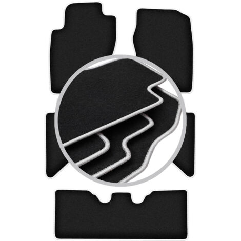 Tapis De Sol En Feutre Sur Mesure Pour Nissan Pathfinder R51 (2005-2014) - Noir, Avant Et Arrière - Neuf