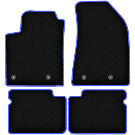 Tapis De Sol Voiture Pour Fiat 500e 2020-2024 - Imperméable, Antidérapant, Couleur Noir Et Bleu - 4