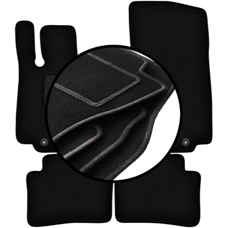 Tapis De Sol Sur Mesure Pour Mercedes Classe C W204 / S204 (2007-2014) - Velours Noir, Fabriqué En Allemagne - 2