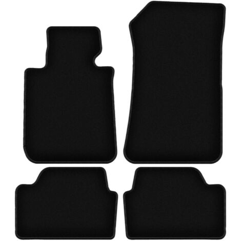 Tapis De Sol Caoutchouc Haute Bordure Pour BMW X1 E84 (2009-2015) - Noir - 4 Pièces - Garantie 2 Ans