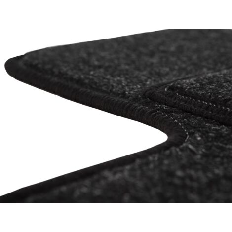 Tapis De Sol Auto Noir Pour Lancia Voyager 2 Rangées (grand Motif) 2011-2016 - Neuf