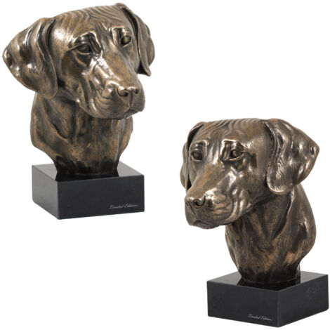 Rhodesian Ridgeback, Chien Lion d'Afrique - statuette de chien, buste sur socle en pierre, sculpture, trophée pour une exposition canine par Art-Dog (1/5)