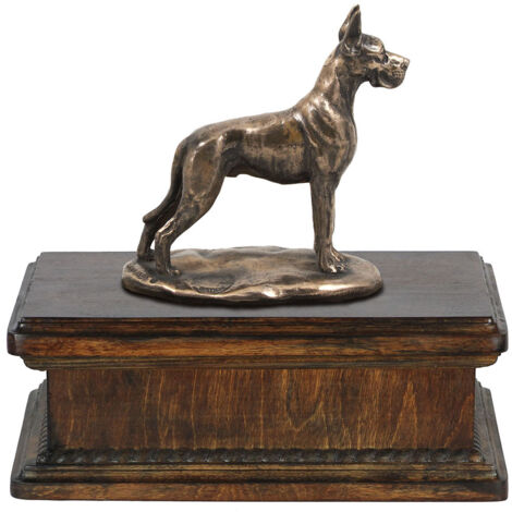 Grand Danois I - Urne funéraire pour chien, urne classique avec statuette, urne élégante ornée d'un chien par Art-Dog (1/5)