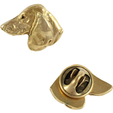 Broche Ancienne Chien Teckel - Argenté - Métal - Bijou Vintage Occasion