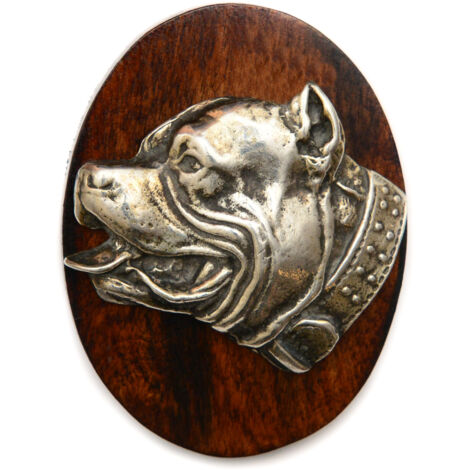 American Pit Bull Terrier, Pit Bull, American Pit Bull Terrier, Pitbul, APBT - broche d'exposition, clip de numéro de course, broche pour chien d'Art-Dog (1/4)