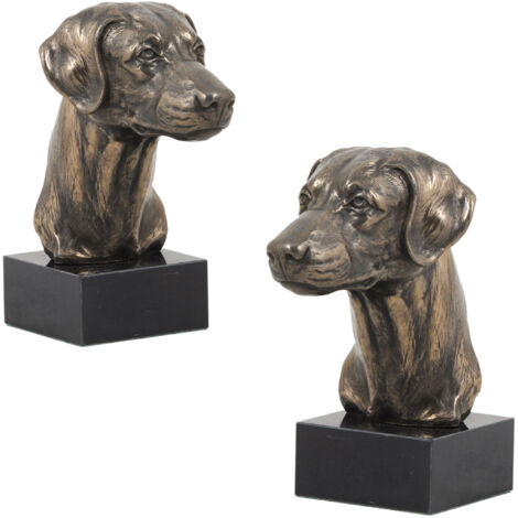 Doberman, Doberman II - statuette de chien, buste sur socle en pierre, sculpture, trophée pour l'exposition canine Art-Dog (1/5)