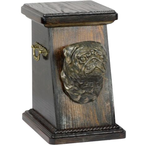 Carlin, carlin - une urne funéraire élégante ornée d'une statuette, une urne commémorative avec un buste de chien par Art-Dog (1/5)