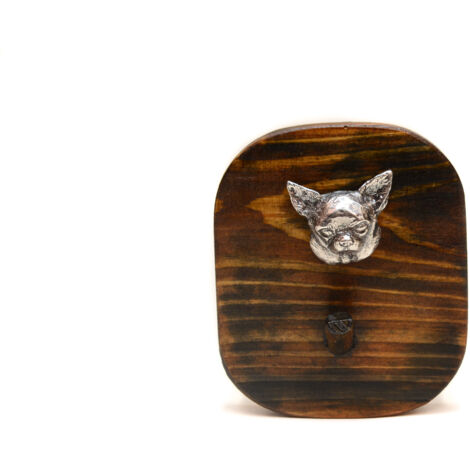 Chihuahua à poil court - porte-laisse, porte-médailles avec chien, porte-clés par Art-Dog (1/5)