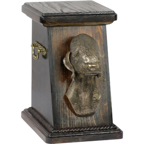Terrier de Bedlington, Terrier de Rothbury - urne funéraire élégante avec statuette, urne commémorative avec buste de chien par Art-Dog (1/5)