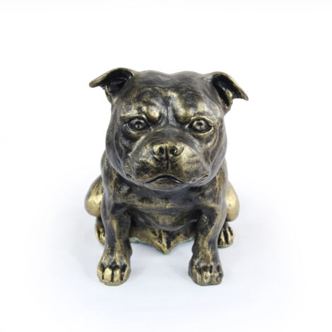 Staffordshire Bull Terrier, Staffik, Staffi - statuette de chien, chien assis sur le bureau, décoration pour le salon d'un amoureux des chiens par Art-Dog