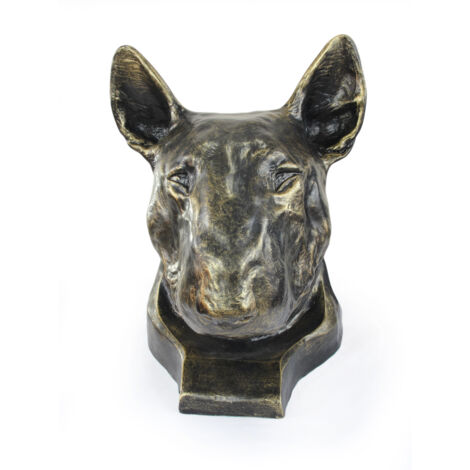 Doberman Uncropped, dog bust/statue on wooden base , ArtDog Limited Edition, CA